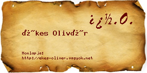 Ékes Olivér névjegykártya