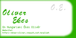 oliver ekes business card