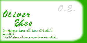 oliver ekes business card